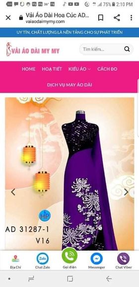 Vải áo dài đặt in