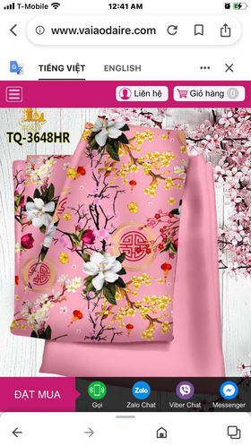 Vải áo dài đặt in