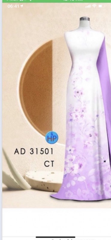 Vải áo dài đặt in