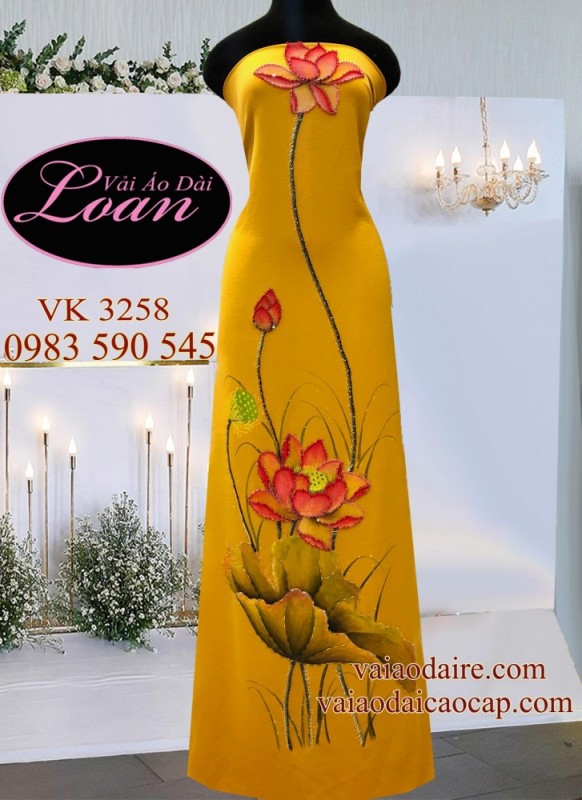 Vải áo dài đặt in