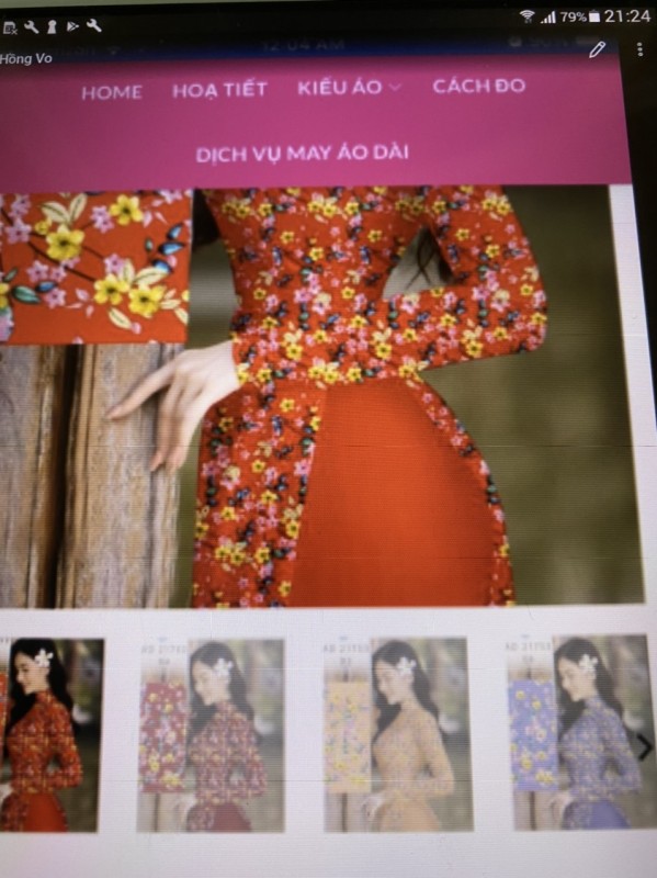 Vải áo dài đặt in