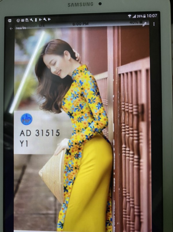 Vải áo dài đặt in