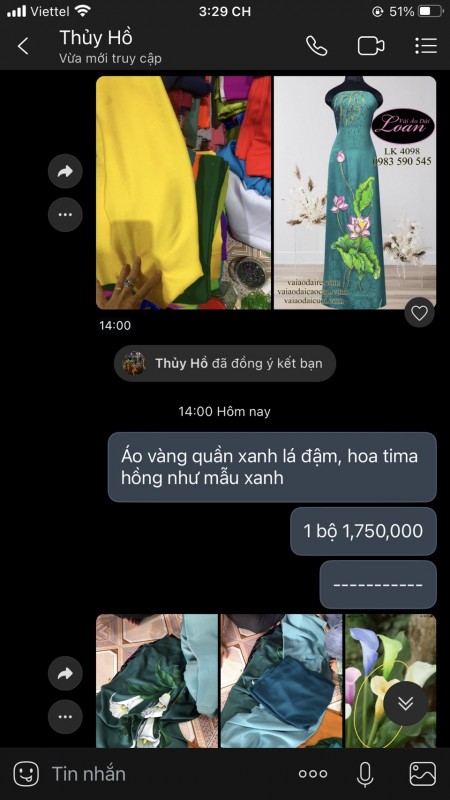 Vải áo dài đặt in