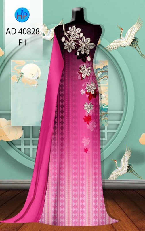 Vải áo dài đặt in