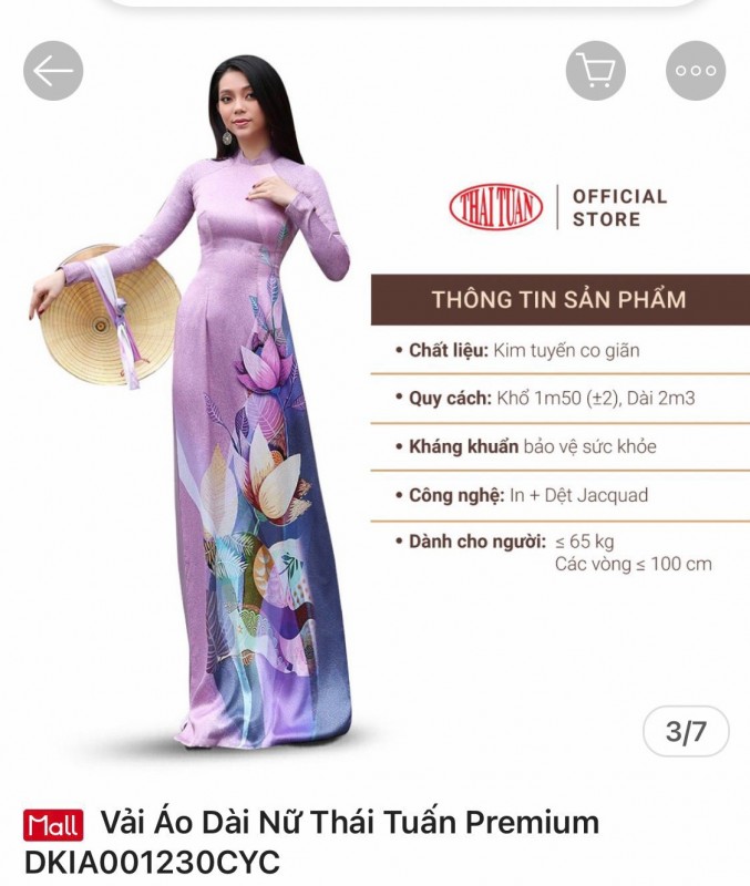 Vải áo dài đặt in