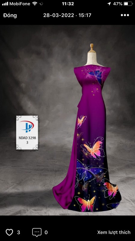 Vải áo dài đặt in