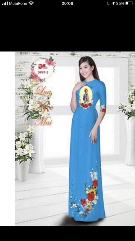 Vải áo dài đặt in