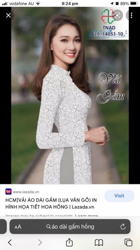 Vải áo dài đặt in