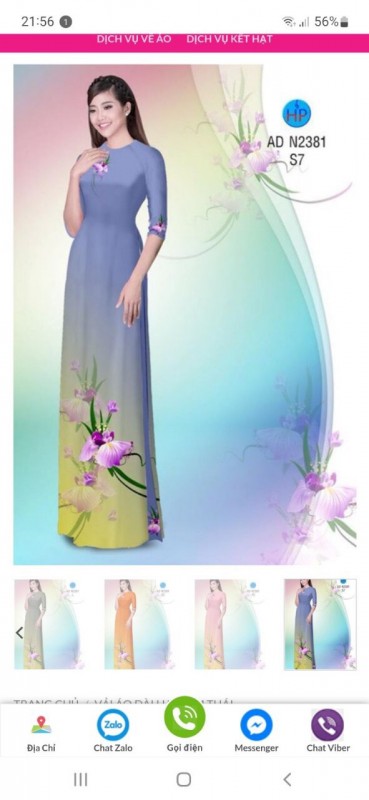 Vải áo dài đặt in