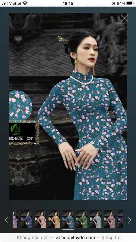 Vải áo dài đặt in