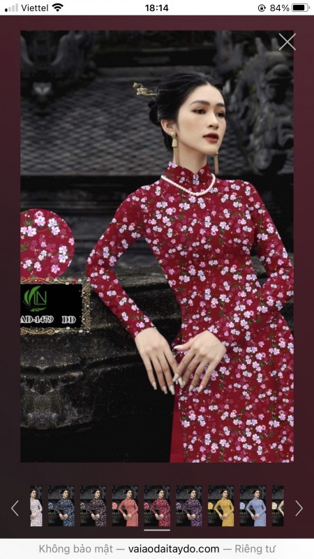 Vải áo dài đặt in