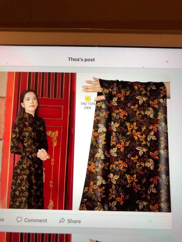 Vải áo dài đặt in