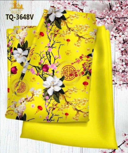 Vải áo dài đặt in