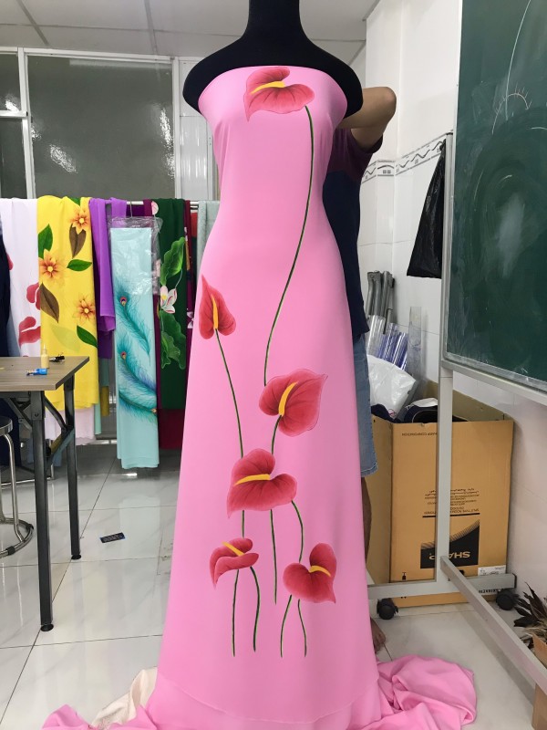 Vải áo dài đặt in