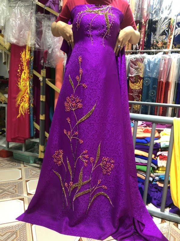 Vải áo dài đặt in