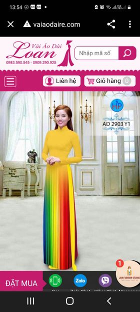 Vải áo dài đặt in