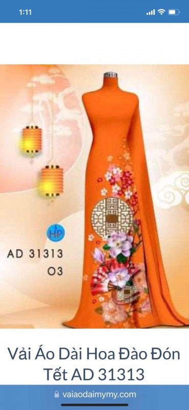 Vải áo dài đặt in