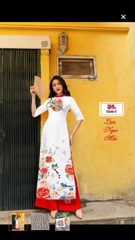 Vải áo dài đặt in