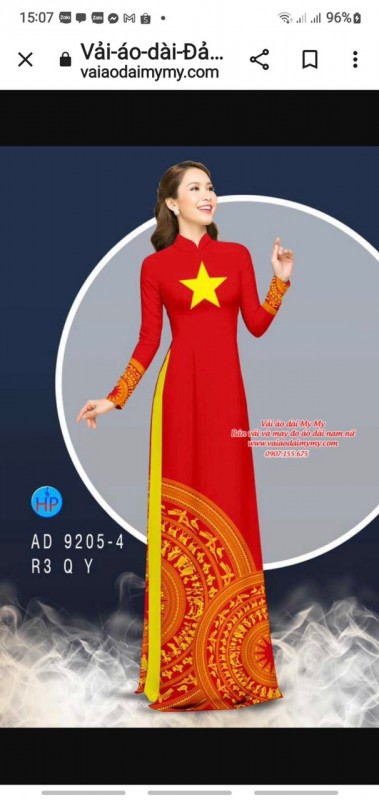 Vải áo dài đặt in