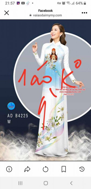 Vải áo dài đặt in