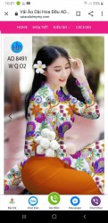 Vải áo dài đặt in