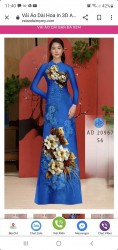 Vải áo dài đặt in