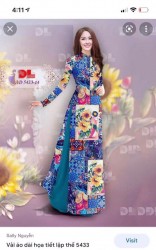 Vải áo dài đặt in