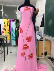 Vải áo dài đặt in