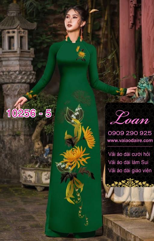 Vải áo dài hoa 3D