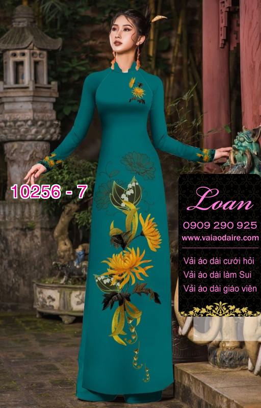 Vải áo dài hoa 3D