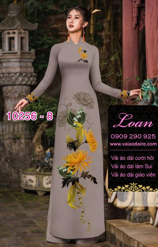 Vải áo dài hoa 3D