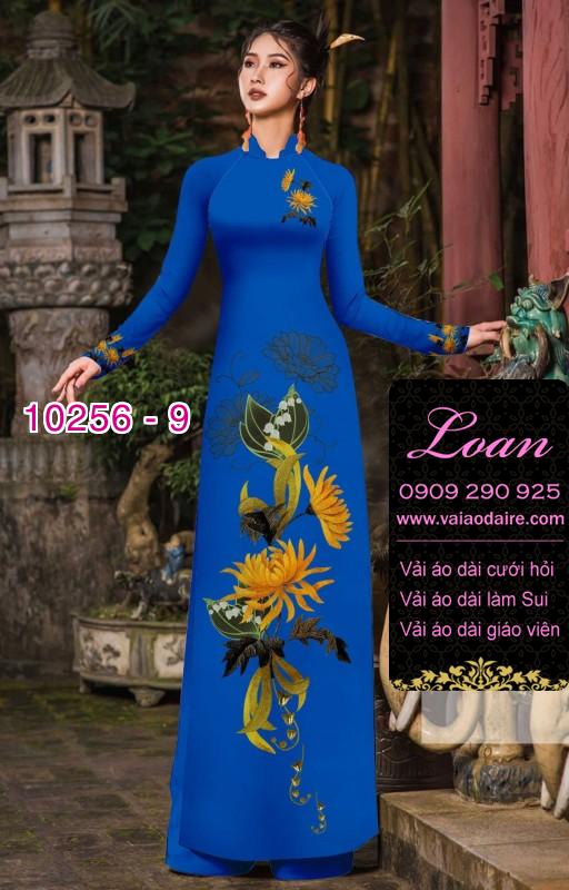 Vải áo dài hoa 3D