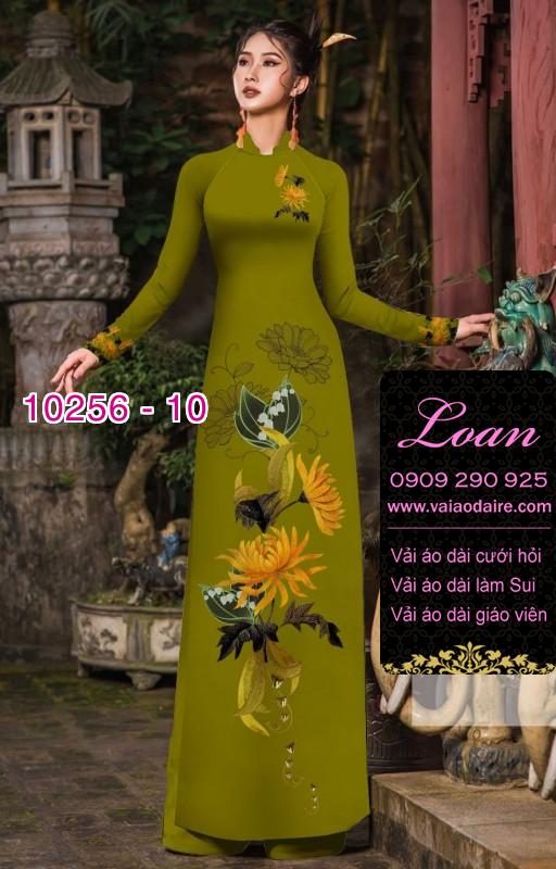 Vải áo dài hoa 3D