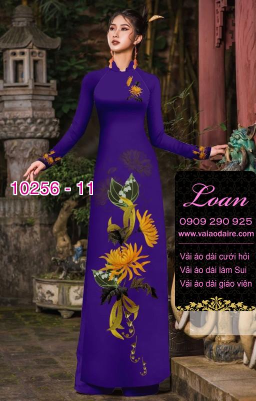 Vải áo dài hoa 3D