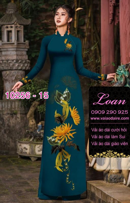 Vải áo dài hoa 3D