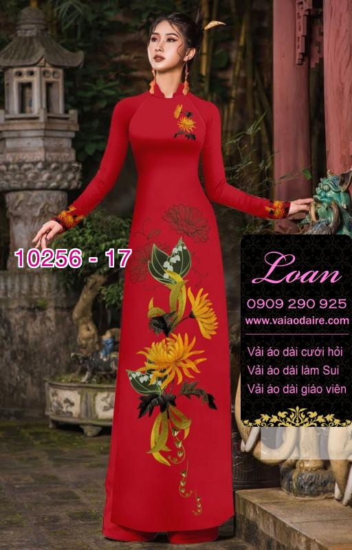Vải áo dài hoa 3D