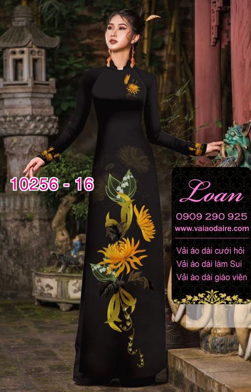 Vải áo dài hoa 3D