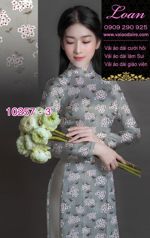 Vải áo dài hoa nhí Vải áo dài hoa nhí