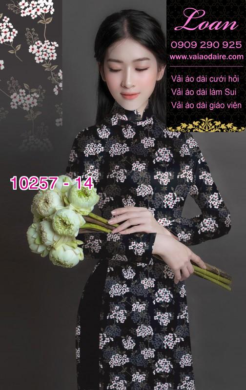 Vải áo dài hoa nhí Vải áo dài hoa nhí