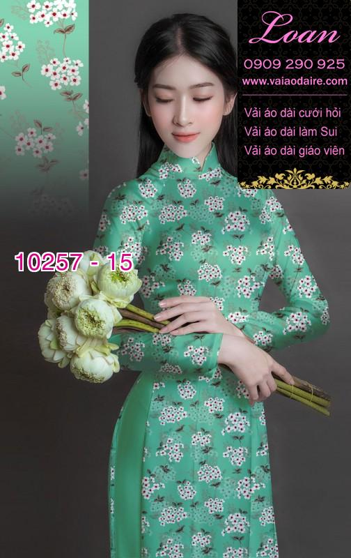 Vải áo dài hoa nhí Vải áo dài hoa nhí