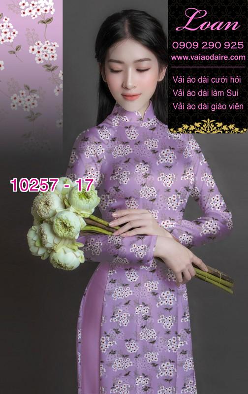 Vải áo dài hoa nhí Vải áo dài hoa nhí
