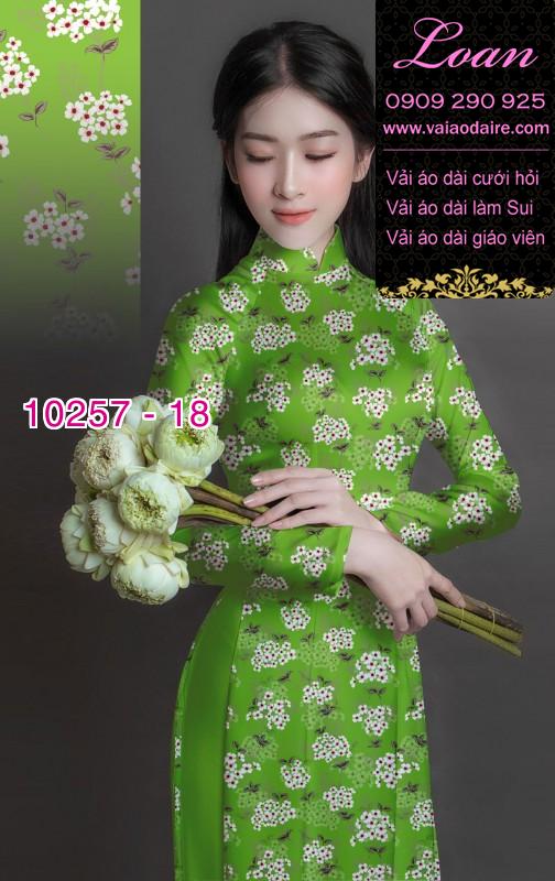 Vải áo dài hoa nhí Vải áo dài hoa nhí