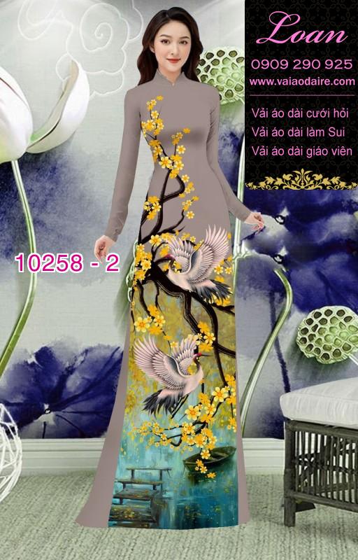 Vải áo dài hoa mai tết