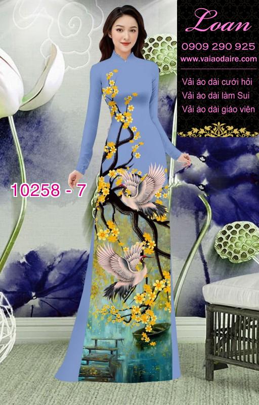 Vải áo dài hoa mai tết
