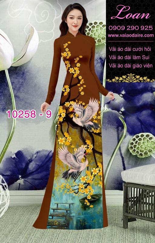 Vải áo dài hoa mai tết