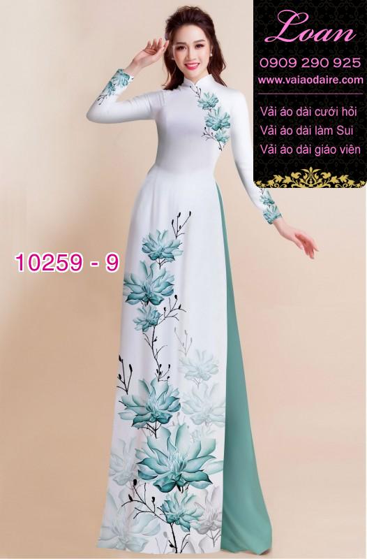 Vải áo dài hoa 3D