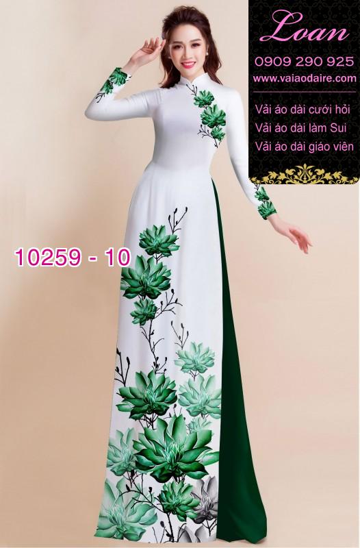 Vải áo dài hoa 3D