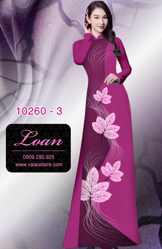Vải áo dài hoa 3D