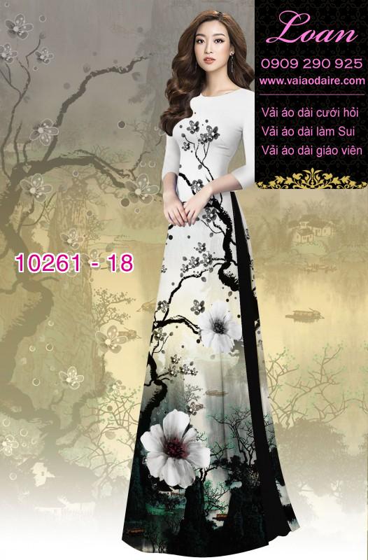 Vải áo dài hoa 3D Vải áo dài hoa 3D