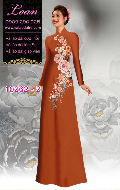 Vải áo dài hoa 3D